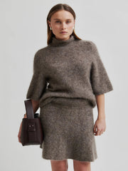 Emmalou Knit ss Lysebrun
