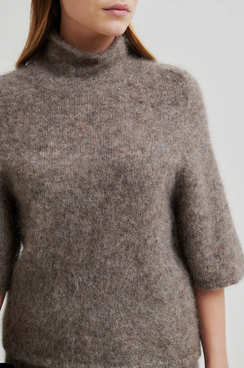 Emmalou Knit ss Lysebrun