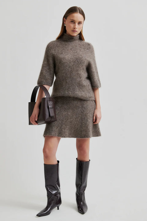 Emmalou Knit ss Lysebrun