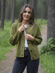 Lulu short cardigan Gressgrønn