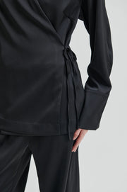 Glari Wrap shirt Sort