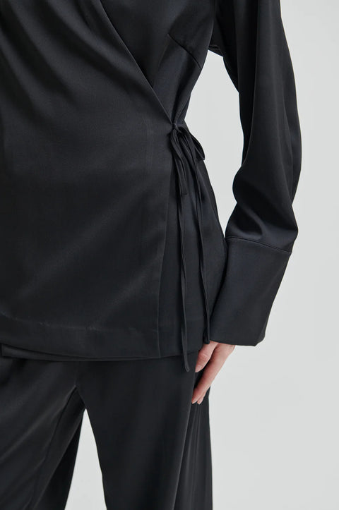 Glari Wrap shirt Sort