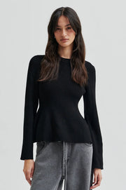 Stinna Knit Peplum Sort