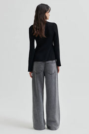 Stinna Knit Peplum Sort