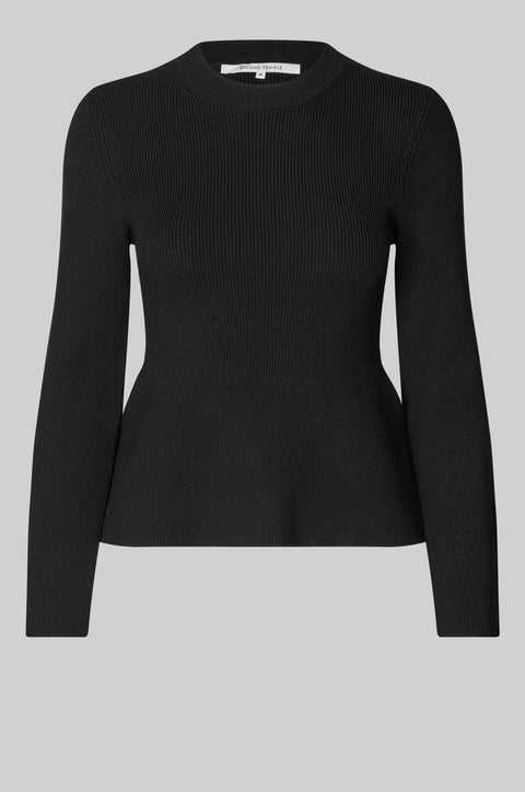 Stinna Knit Peplum Sort