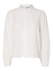Tatiana L/S Embr Shirt Hvit