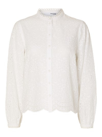 Tatiana L/S Embr Shirt Hvit