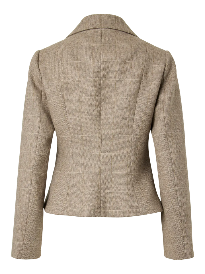 Thela LS Wool Blend Short Jacket Taupe