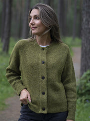 Lulu short cardigan Gressgrønn