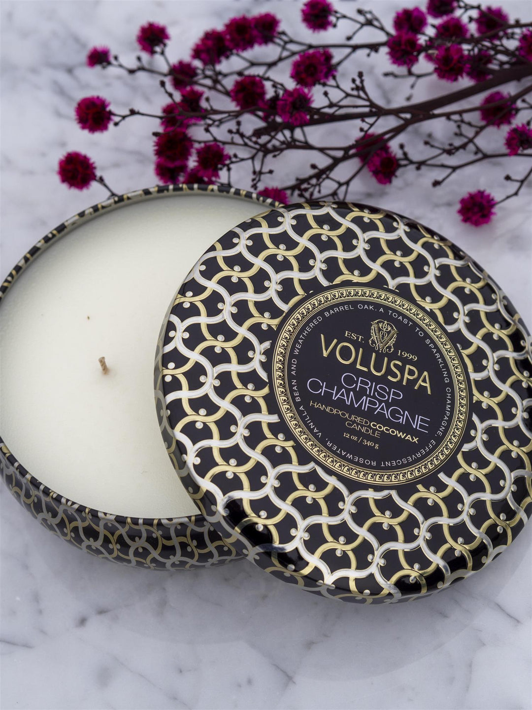 3-Wick Tin Crisp Champagne Sort