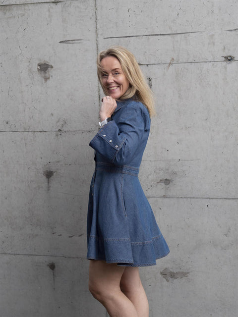 Denim MIni Dress Blå