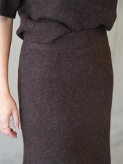 Israa Knitted Skirt Brun