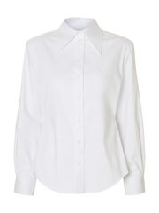 Nicolina slim shirt Hvit