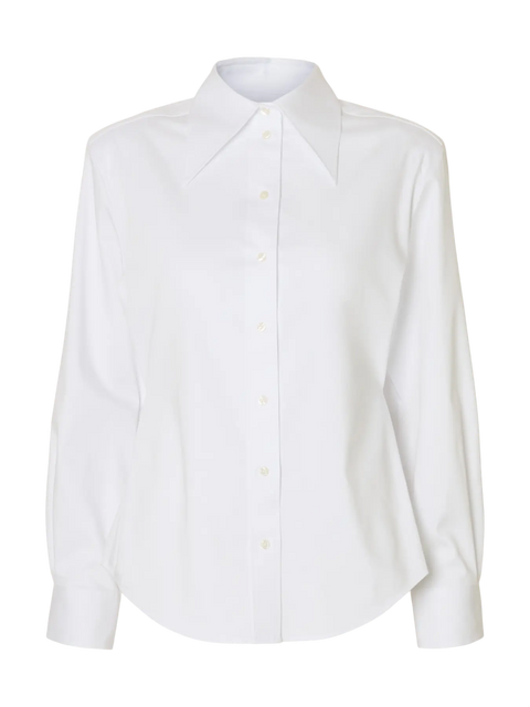 Nicolina slim shirt Hvit