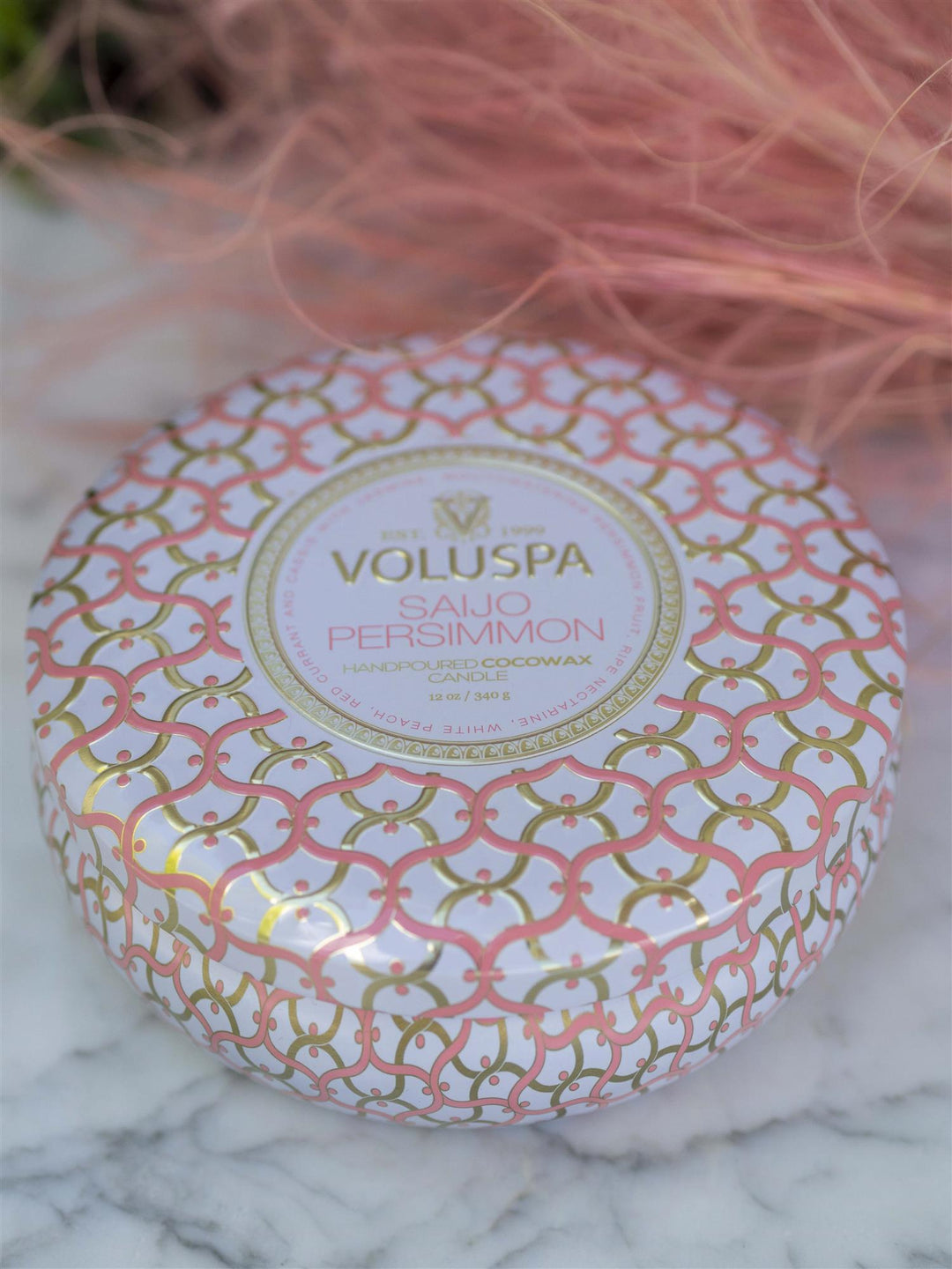 3-wick Tin Saijo Persimmon Hvit