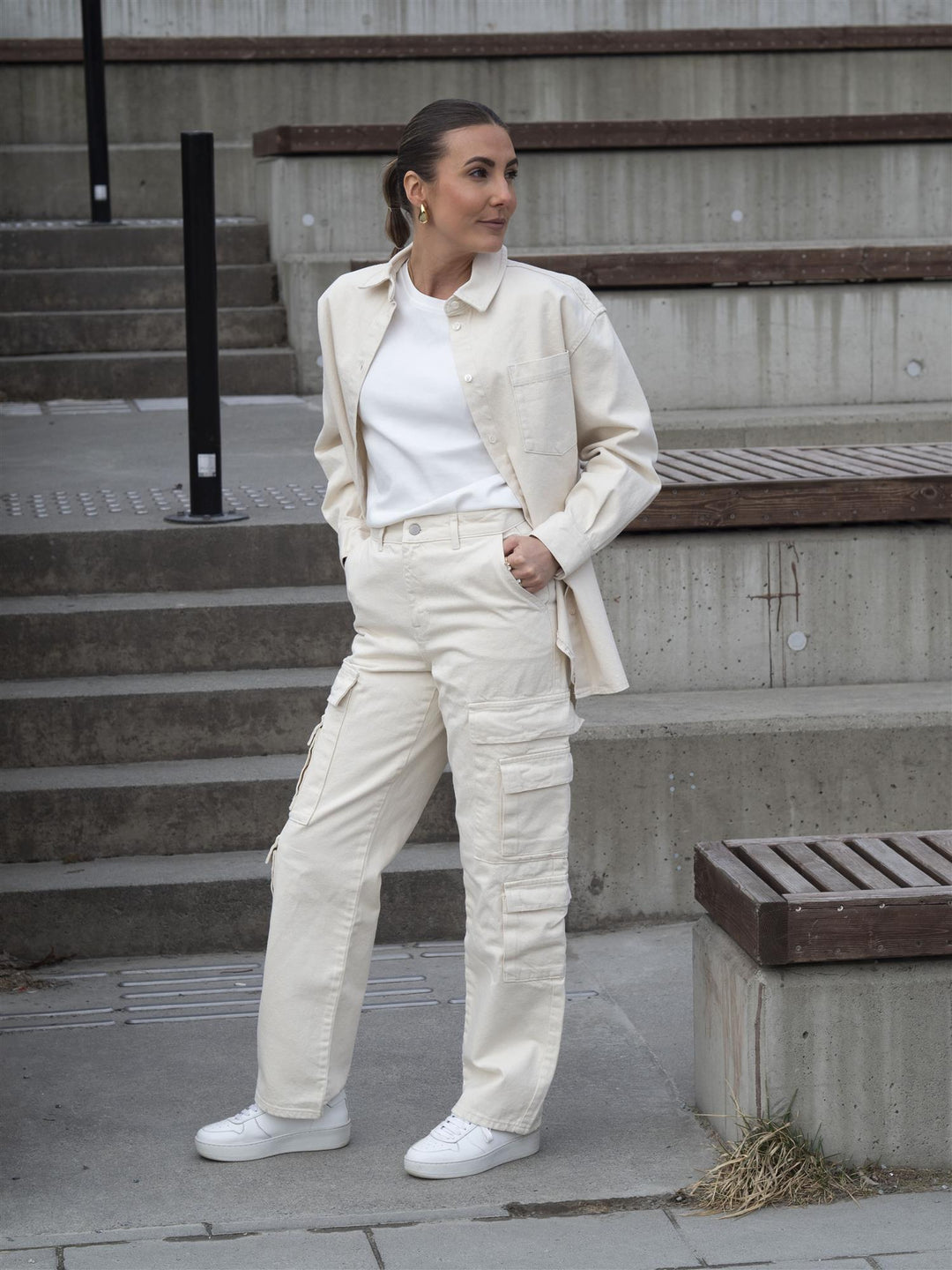 Tiana Work Straight Cargo Offwhite
