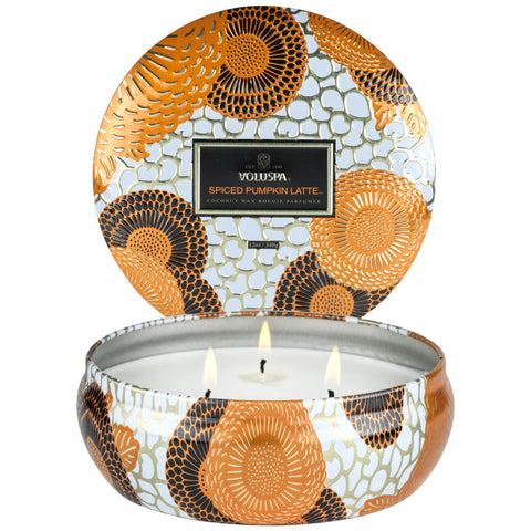 3-wick Candle Tin Spiced Pumpkin Latte