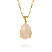 Mini drop necklace Gold Cream