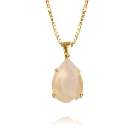 Mini drop necklace Gold Cream