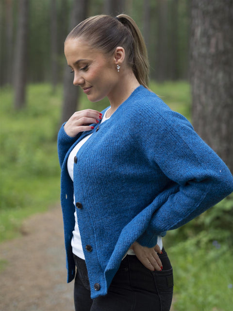 Lulu short cardigan Blå