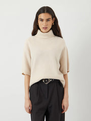 Emila 2/4 Wool Knit Pullover Offwhite