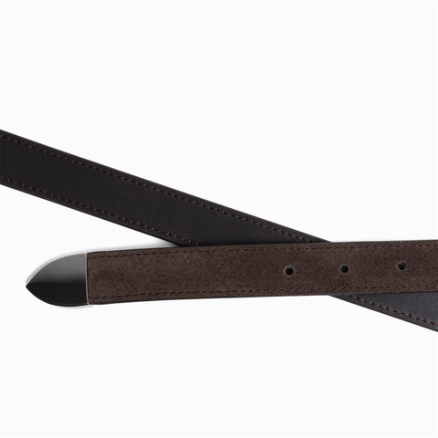 Glam western belt Mørkebrun