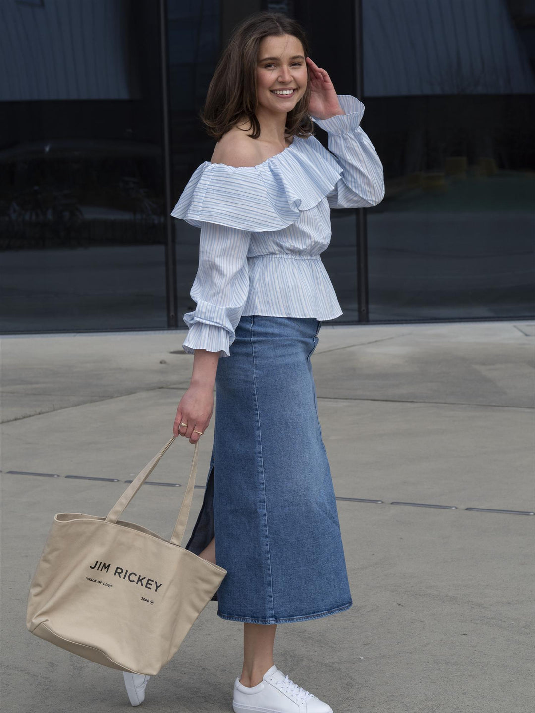 Zoe maxi skirt Blå