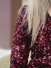 Elle wrap Top Burgunder