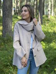 Pam Scarf Jacket Beige