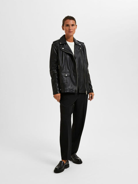 Madison Leather Jacket Sort