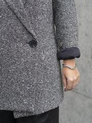 YashalW Blazer Coat Hvit/Sort