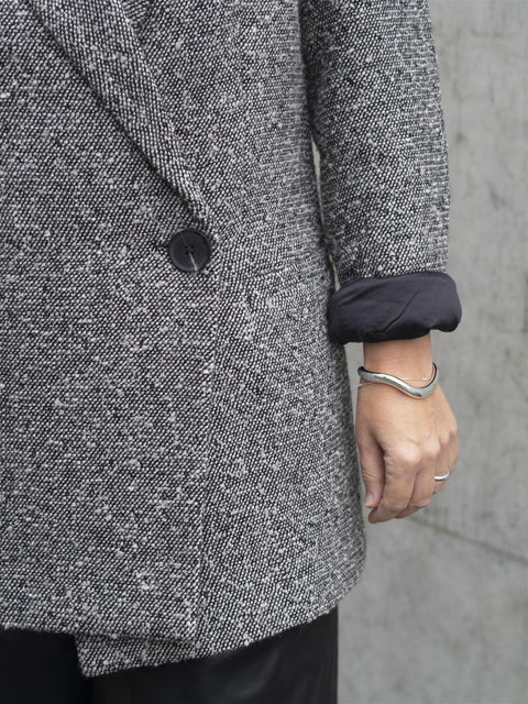YashalW Blazer Coat Hvit/Sort