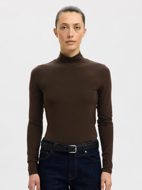 Manja high neck Brun