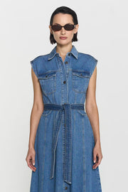 Sinan Denim Dress Blå