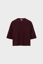 Madina Short Sleeve Knit Burgunder