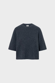 Madina Short Sleeve Knit Gråblå