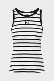 Azra Logo Tank Black Stripe Striper