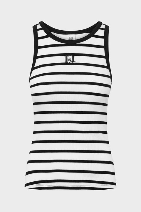 Azra Logo Tank Black Stripe Striper