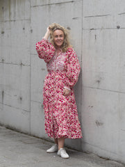Cotton Slub Midi Dress Multi