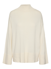 Babette Ls Knit Pullover Kremfarget