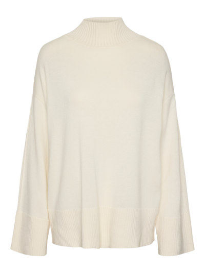 Babette Ls Knit Pullover Kremfarget