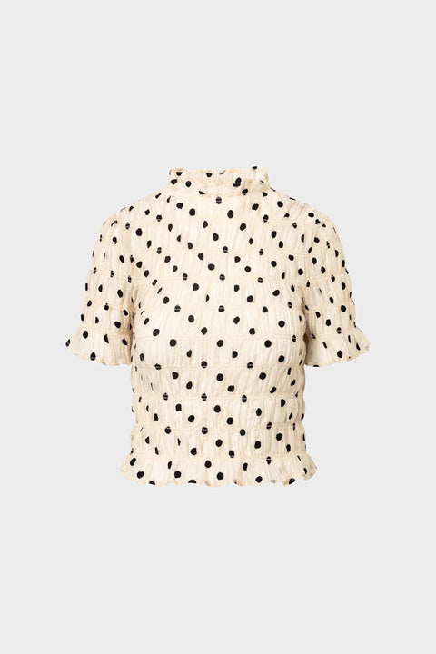Myra Smocked Top Prikker