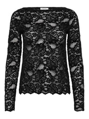 Dania Lace Boatnec Sort