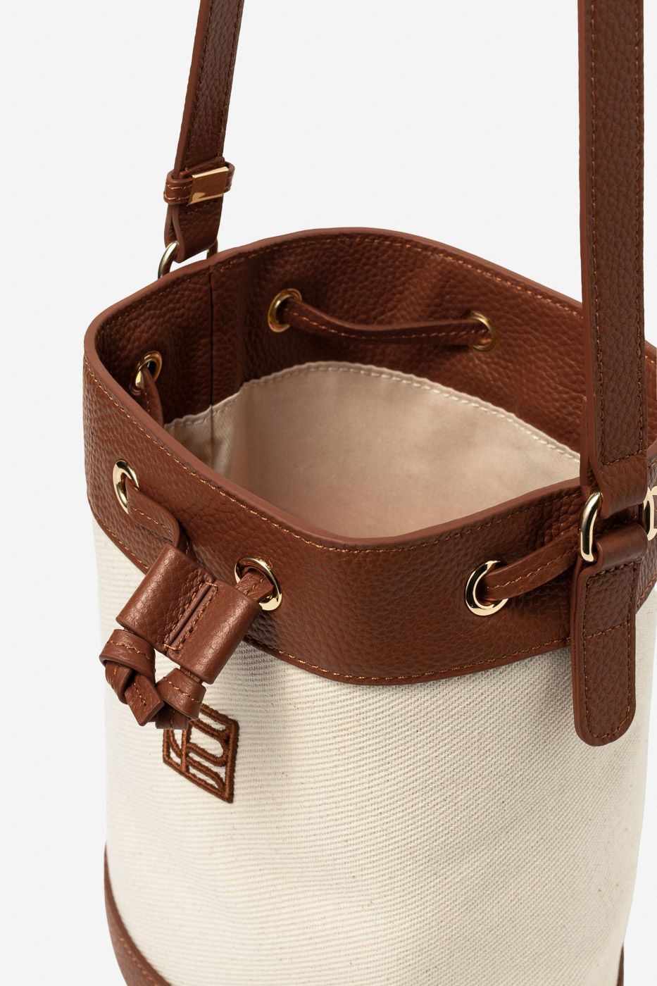 Canvas Bucket Bag Brun