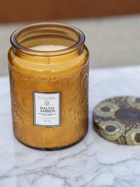 Baltic Amber Large Embossed Oransje