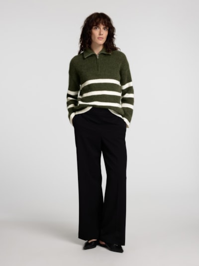 Maline LS Half Zip Grønn
