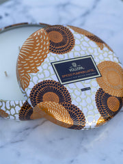 3-wick Candle Tin Spiced Pumpkin Latte Orange