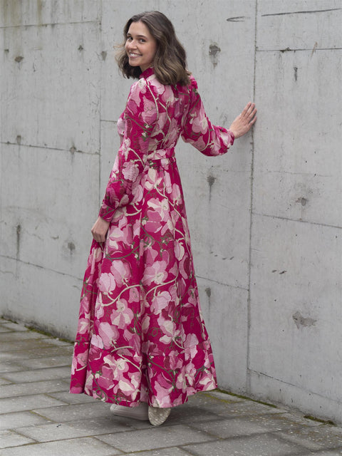 Viscose Belt Dress Rosa