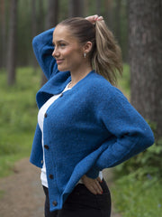 Lulu short cardigan Blå