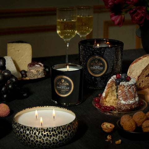 3-Wick Tin Crisp Champagne